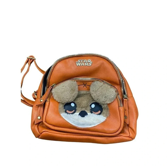 BioWorld Star Wars Women's Brown Ewok Furry Mini-Backpack - Picture 1 of 6